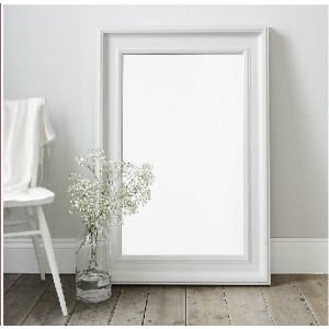 White : Khung Gương Gỗ Sồi 70 x 90cm